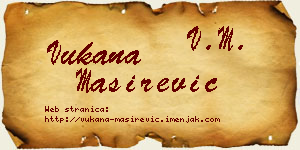 Vukana Maširević vizit kartica